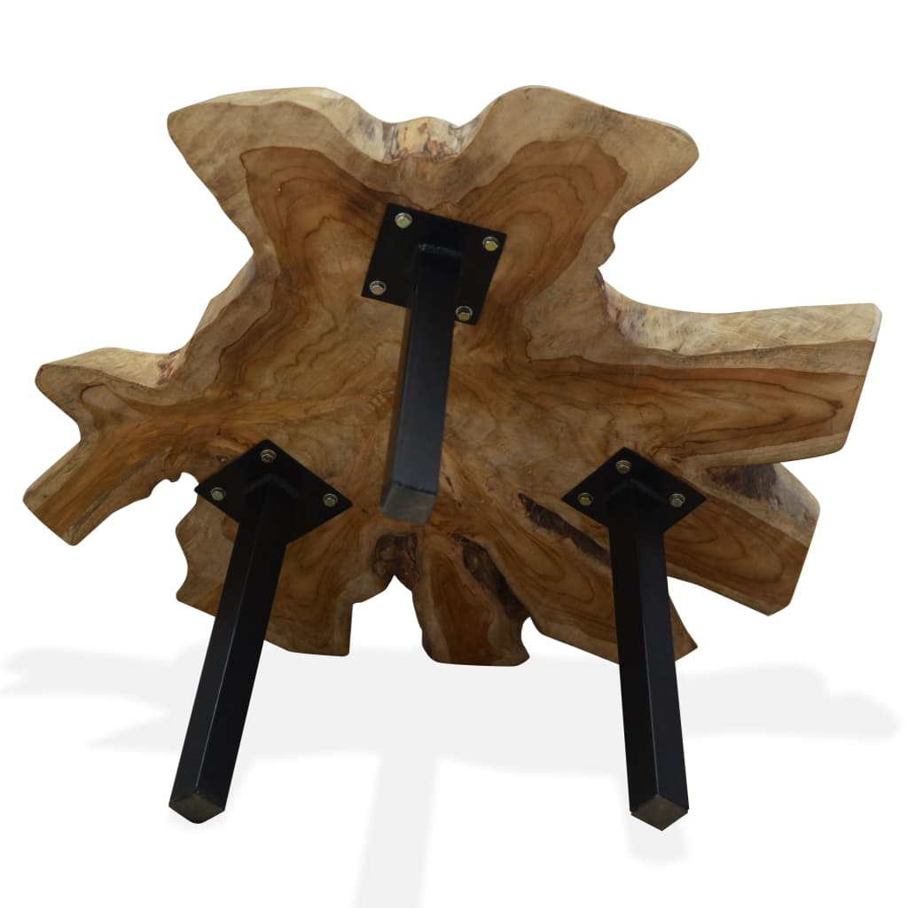 Table basse Teck authentique 80x70x38 cm - XIOS