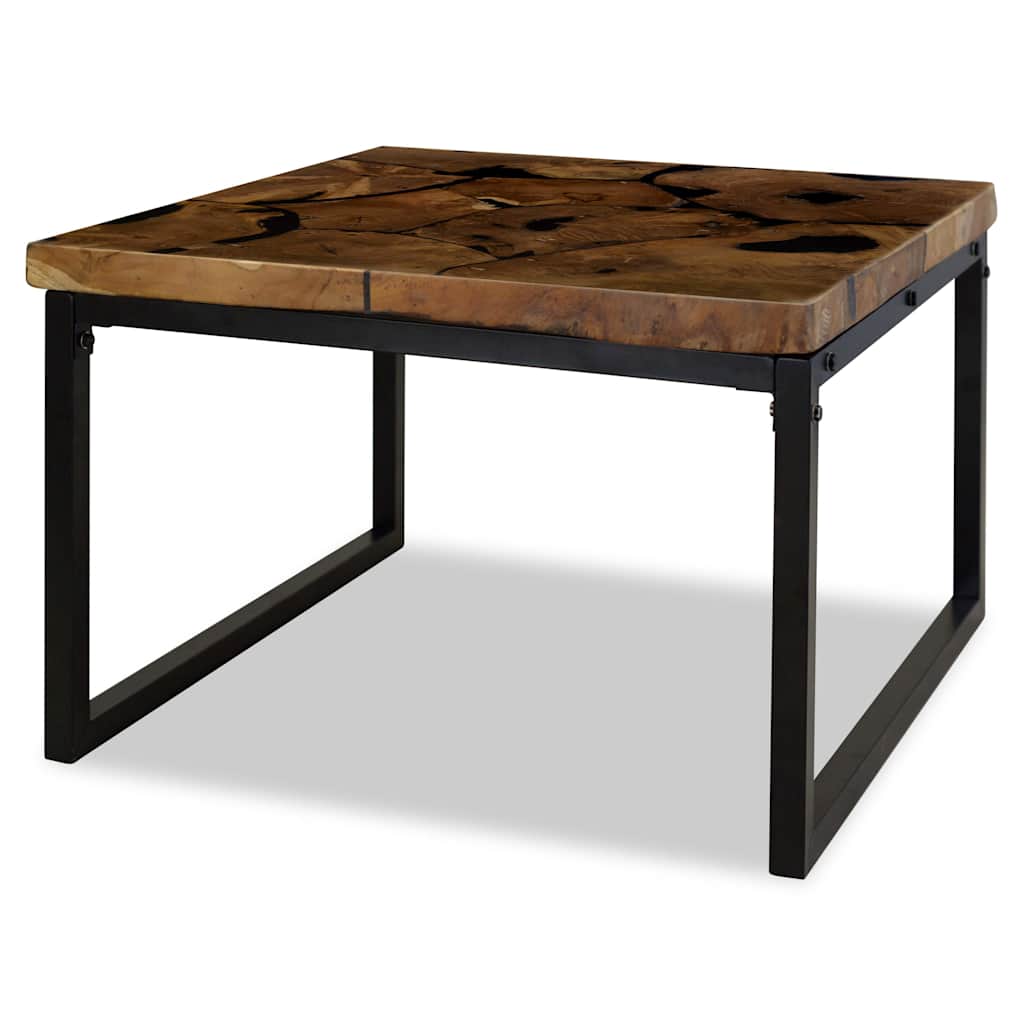 Table basse Teck Résine 60x60x40 cm - XIOS