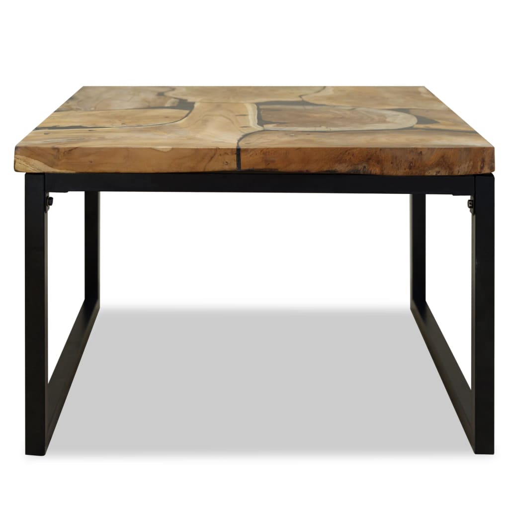 Table basse Teck Résine 60x60x40 cm - XIOS