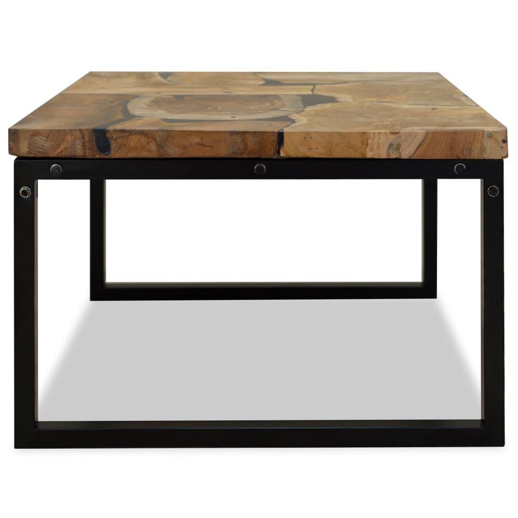 Table basse Teck Résine 60x60x40 cm - XIOS