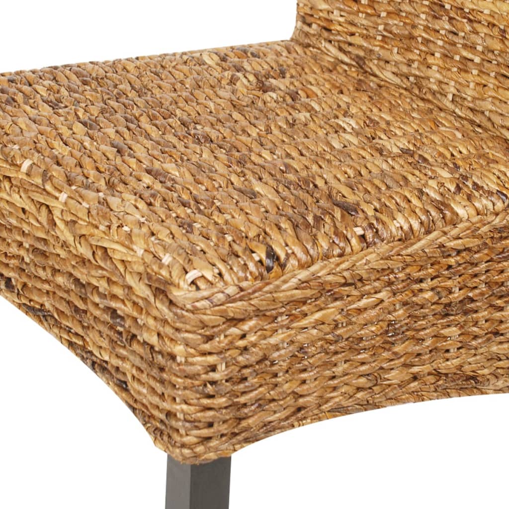 Chaises à manger lot de 4 bois solide de manguier et abaca - XIOS