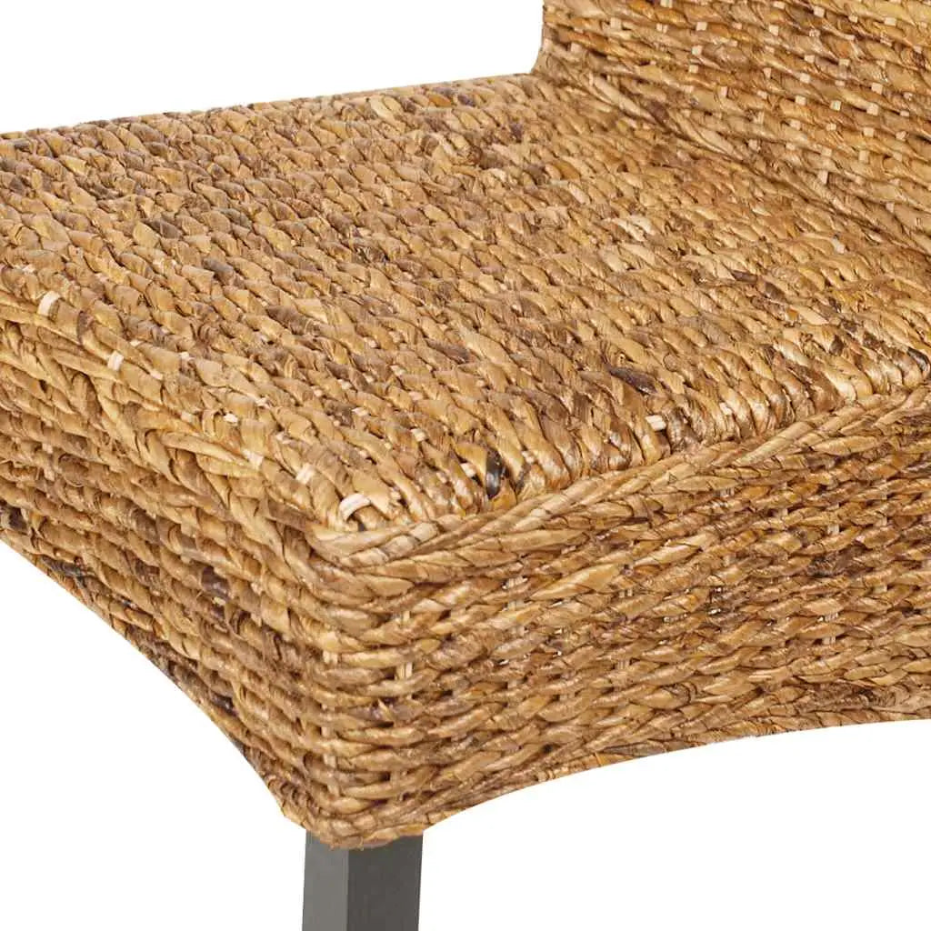 Chaises à manger lot de 4 bois solide de manguier et abaca - XIOS