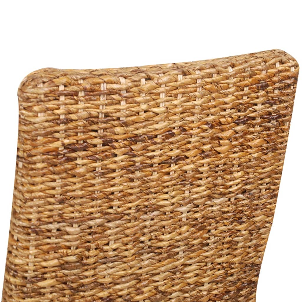 Chaises à manger lot de 4 bois solide de manguier et abaca - XIOS