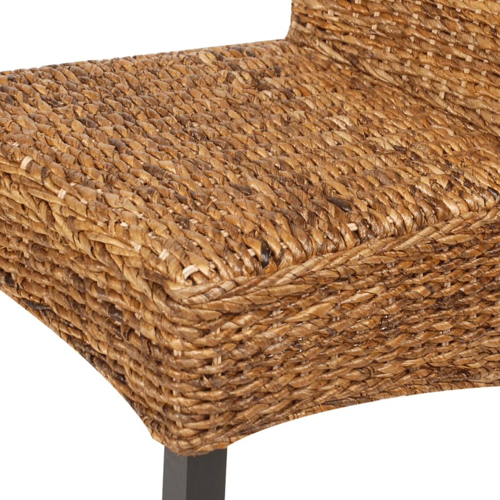 Chaises à manger lot de 4 bois solide de manguier et abaca - XIOS