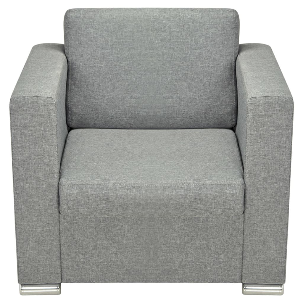 Ensemble de canapés trois pièces Tissu Gris clair - XIOS