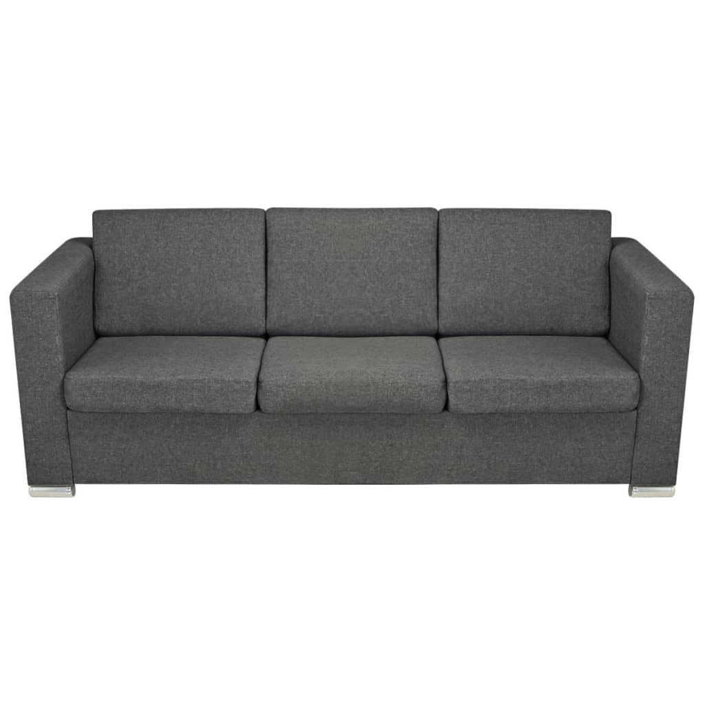 Ensemble de canapés trois pièces Tissu Gris foncé - XIOS