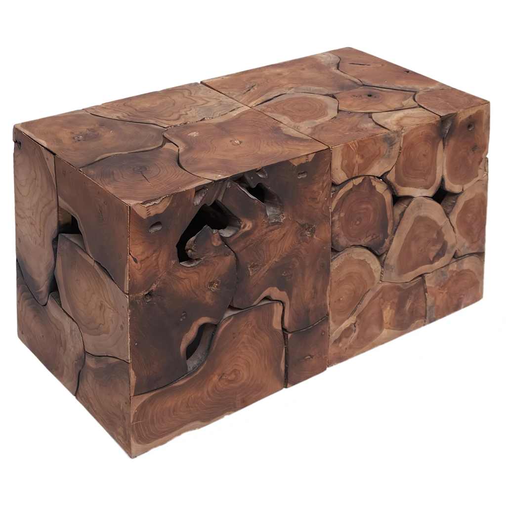 Tabourets 2 pcs marron 40x40x45 cm bois de teck massif - XIOS