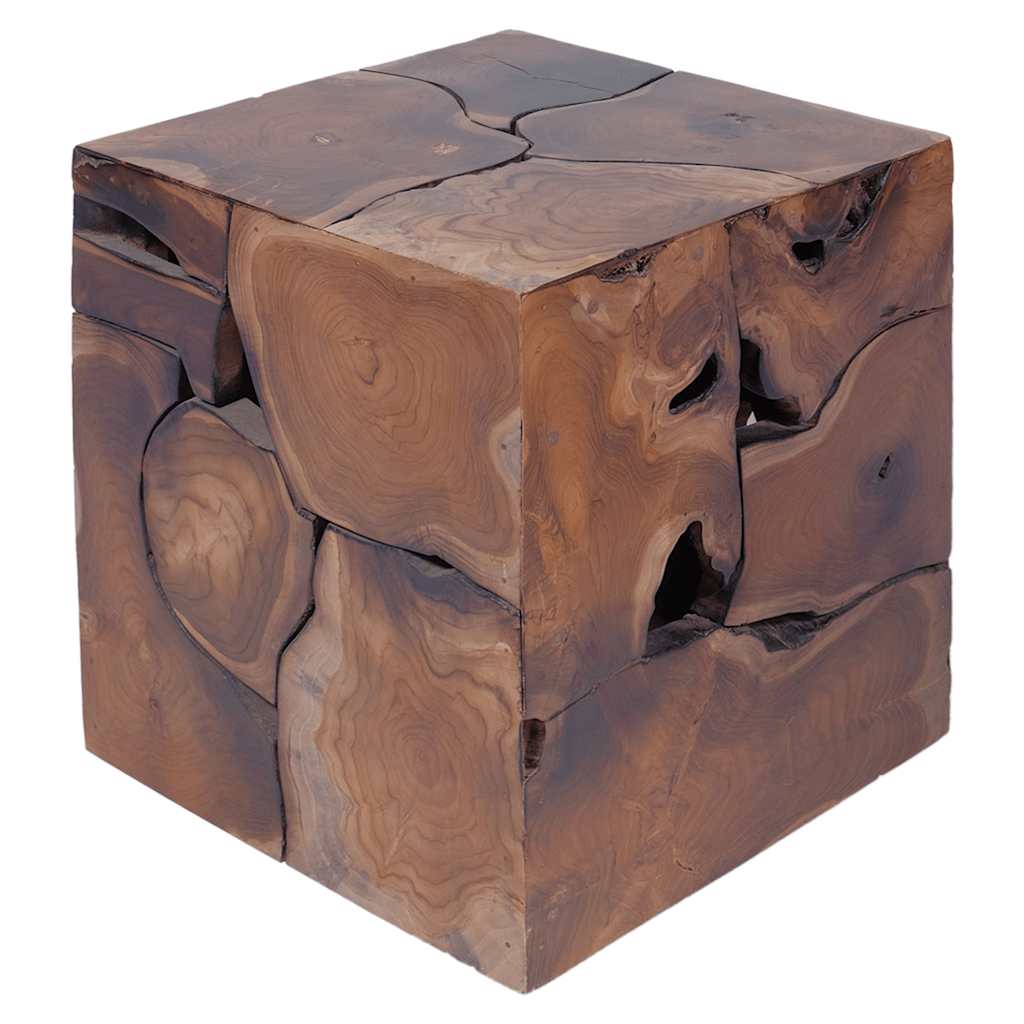 Tabourets 4 pcs marron 40x40x45 cm bois de teck massif - XIOS