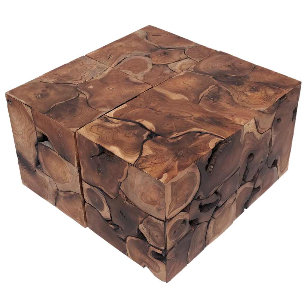 Tabourets 4 pcs marron 40x40x45 cm bois de teck massif - XIOS