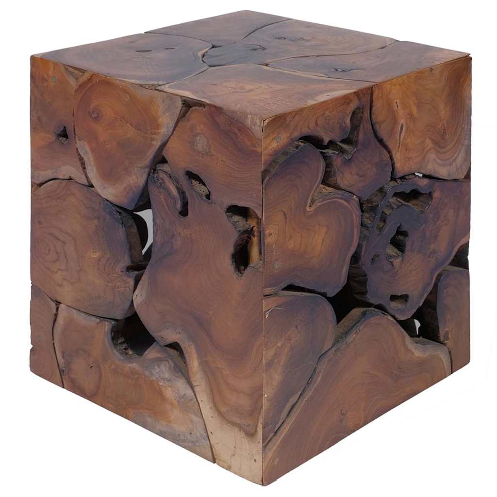 Tabourets 4 pcs marron 40x40x45 cm bois de teck massif - XIOS