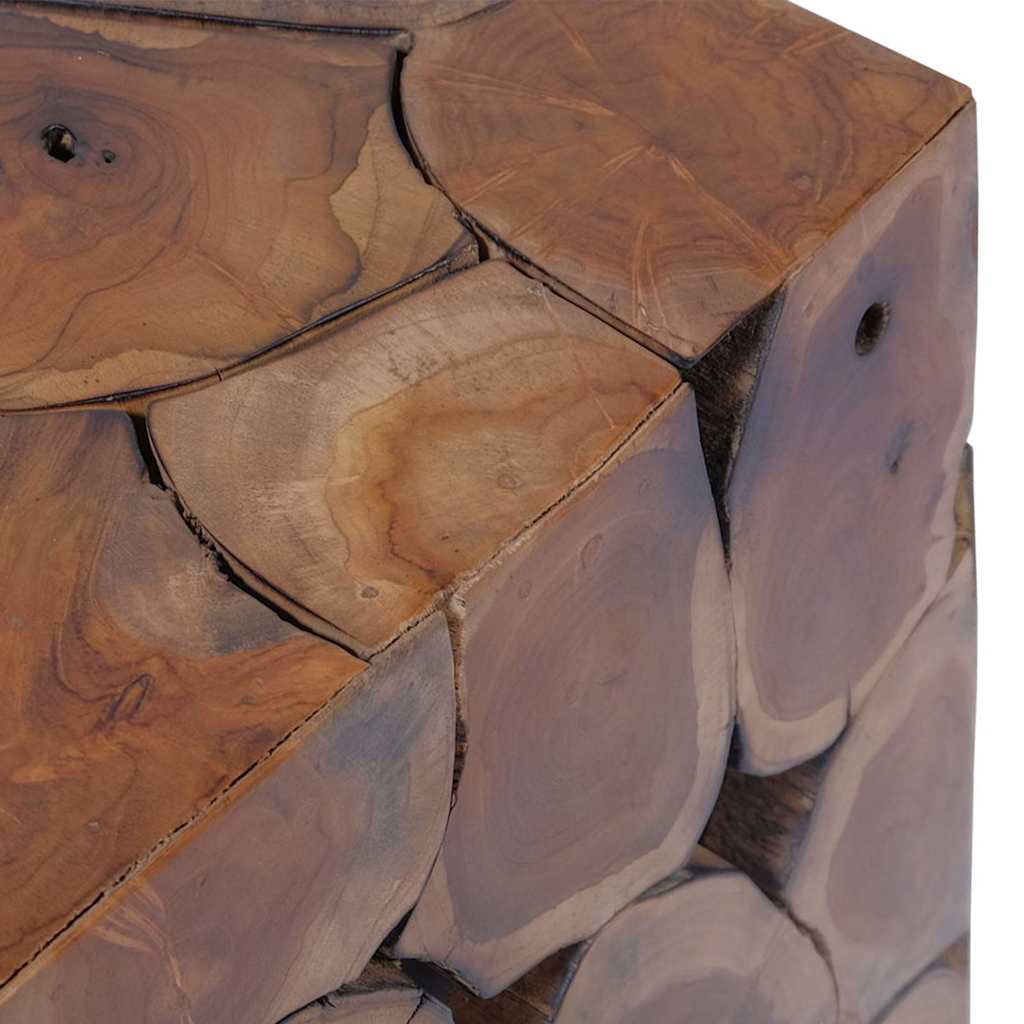 Tabourets 4 pcs marron 40x40x45 cm bois de teck massif - XIOS