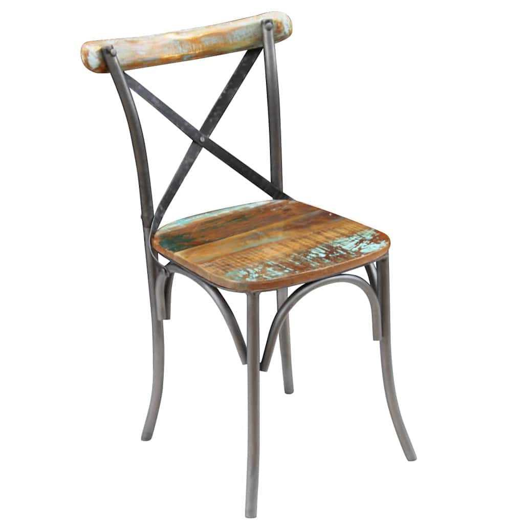 Chaises à manger lot de 4 bois de récupération solide - XIOS