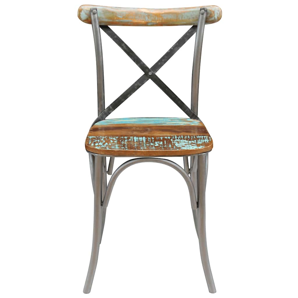 Chaises à manger lot de 4 bois de récupération solide - XIOS