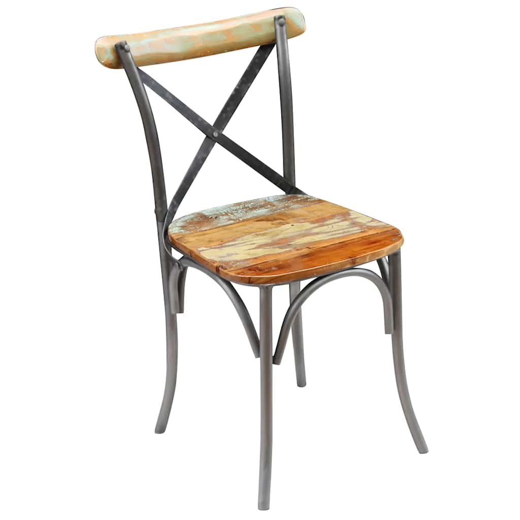Chaises à manger lot de 4 bois de récupération solide - XIOS