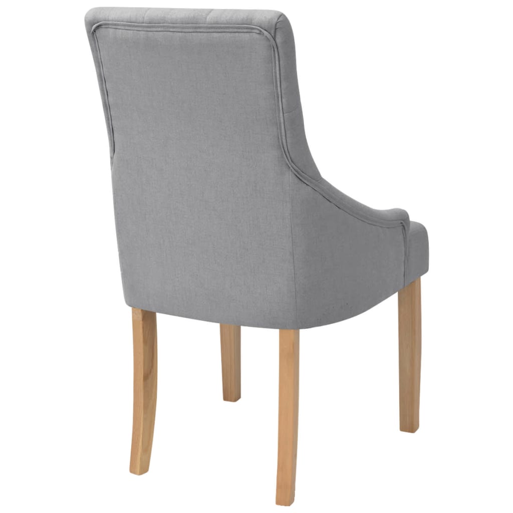 Chaises à manger lot de 6 gris clair tissu - XIOS