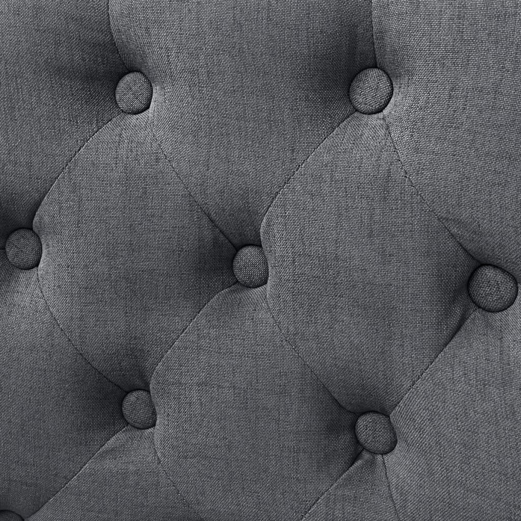 Chaises à manger lot de 4 gris foncé tissu - XIOS