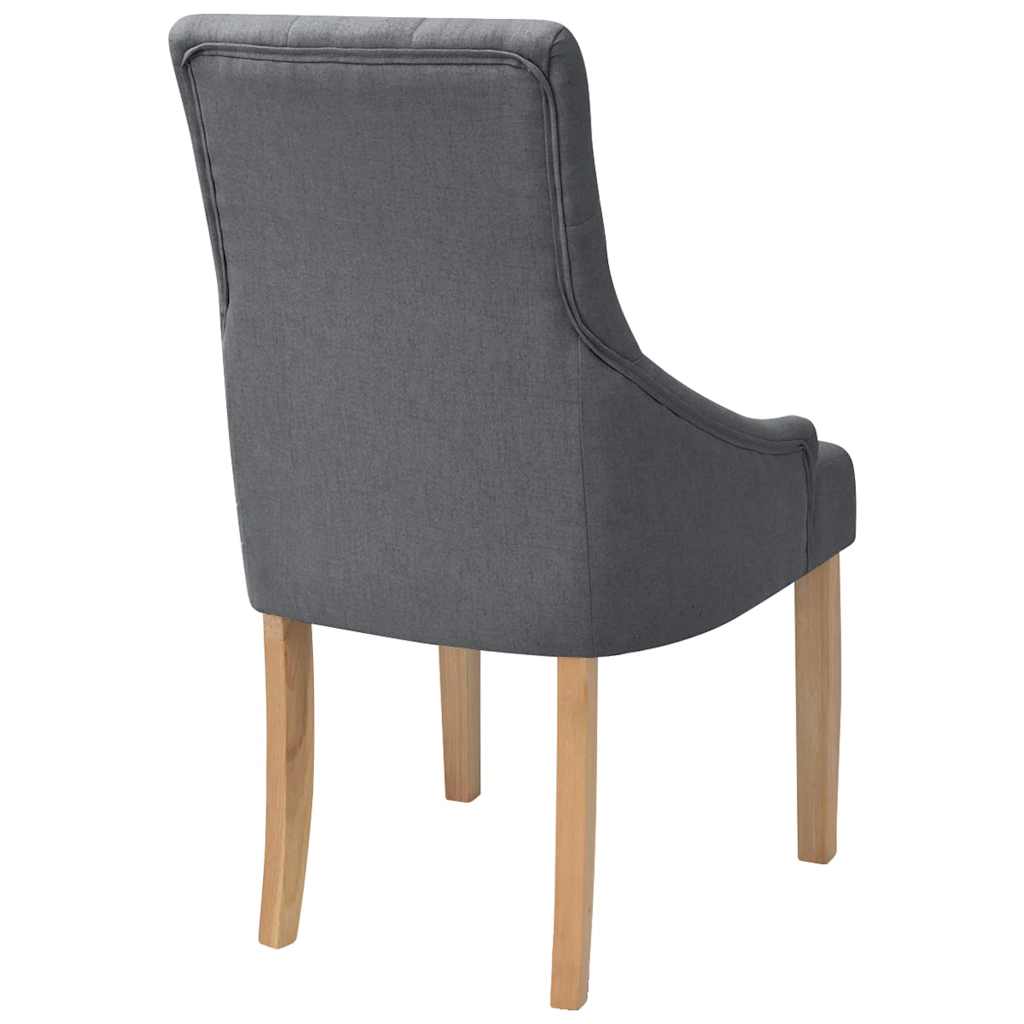 Chaises à manger lot de 6 gris foncé tissu - XIOS