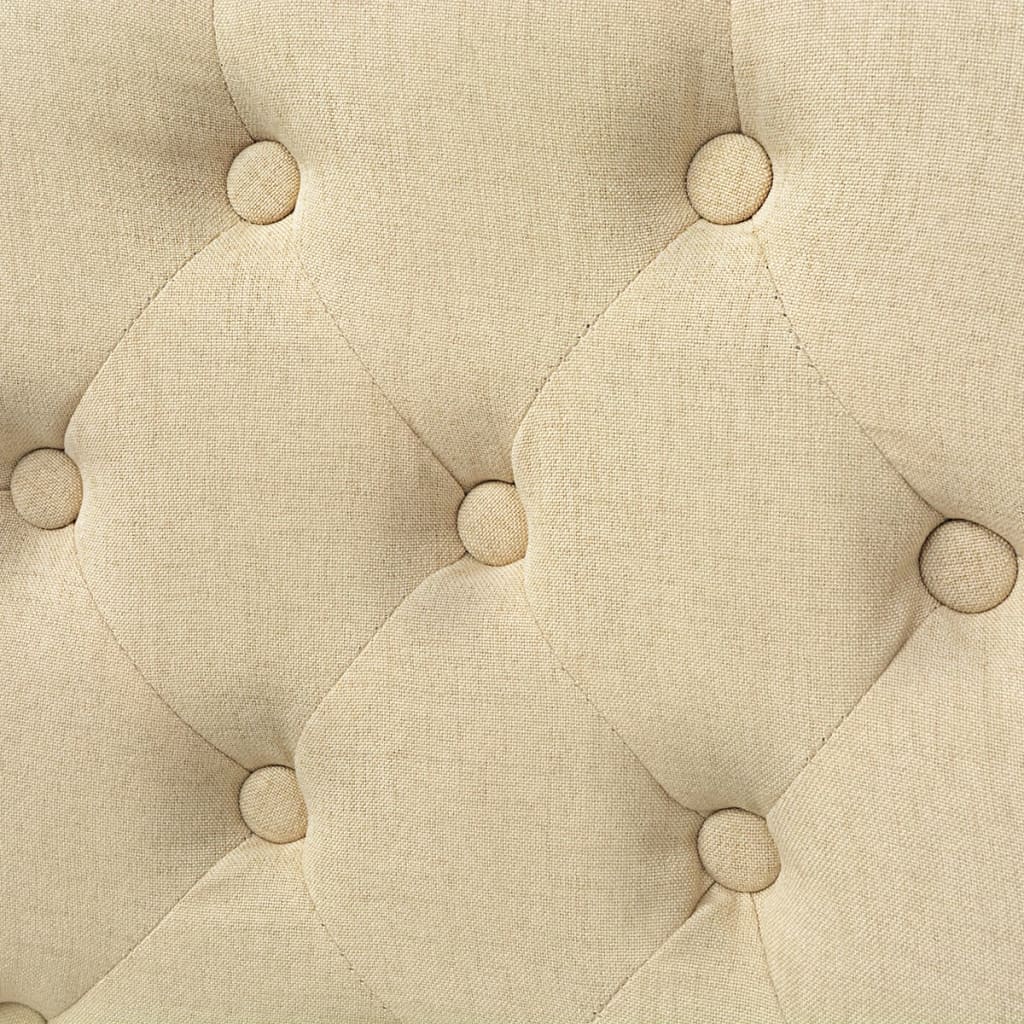 Chaises à manger lot de 4 crème tissu - XIOS