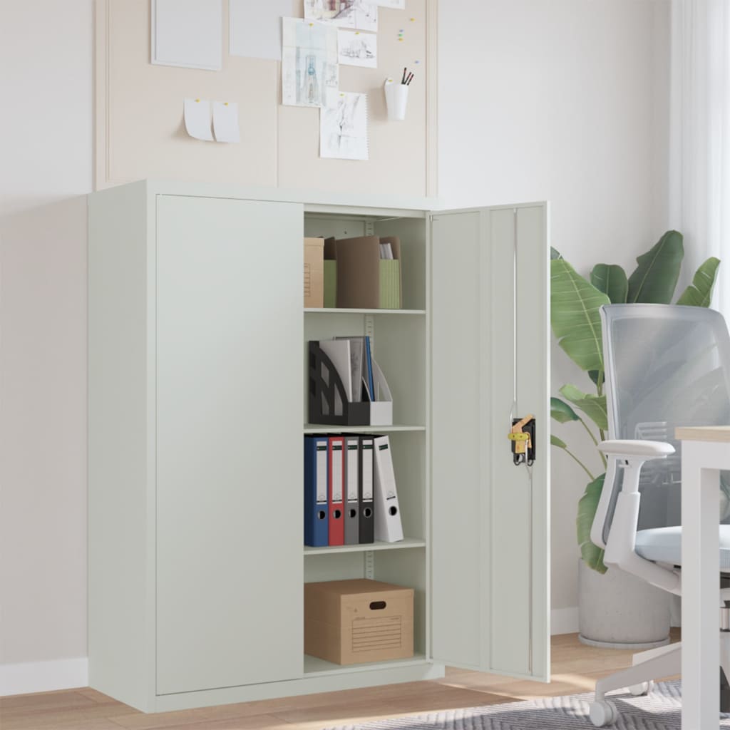 Armoire de bureau 90x40x140 cm Acier Gris - XIOS