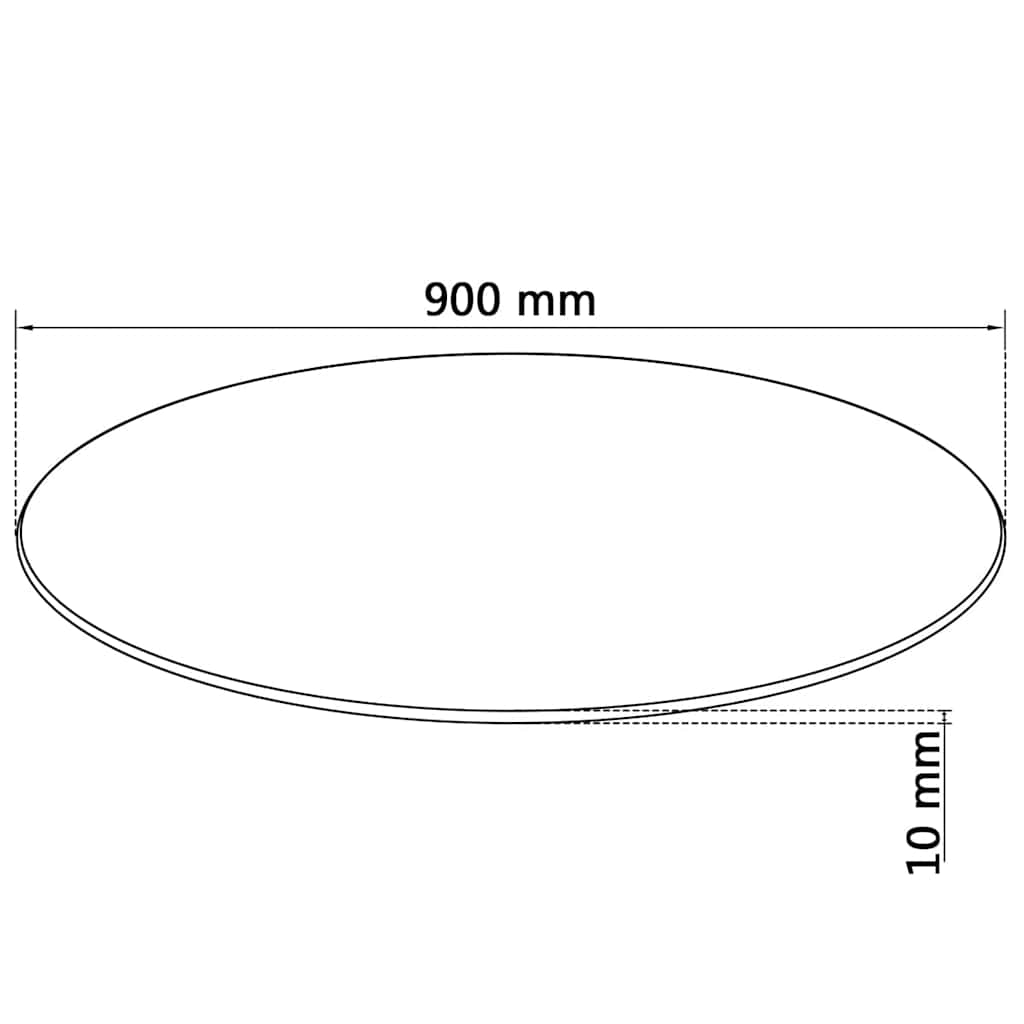 Dessus de table rond Verre trempé 900 mm - XIOS
