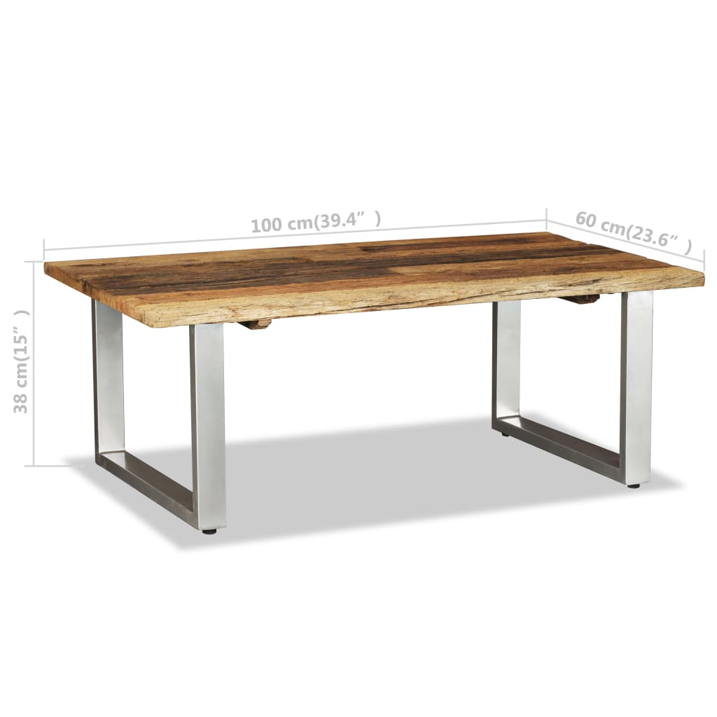 Table basse Bois de récupération massif 100x60x38 cm - XIOS
