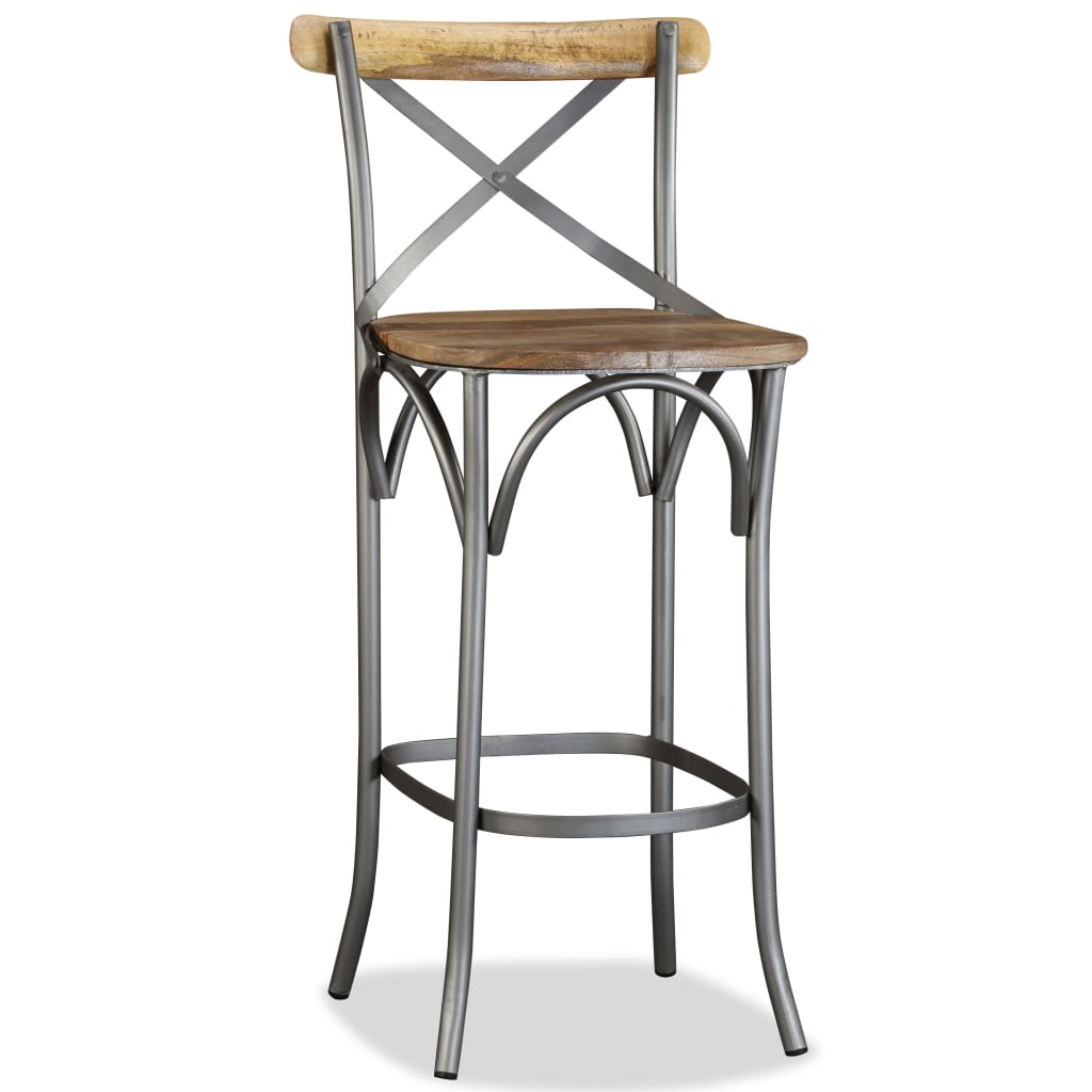 Tabouret de bar Bois de manguier massif - XIOS