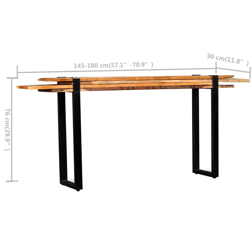 Table console Bois de récupération massif réglable - XIOS