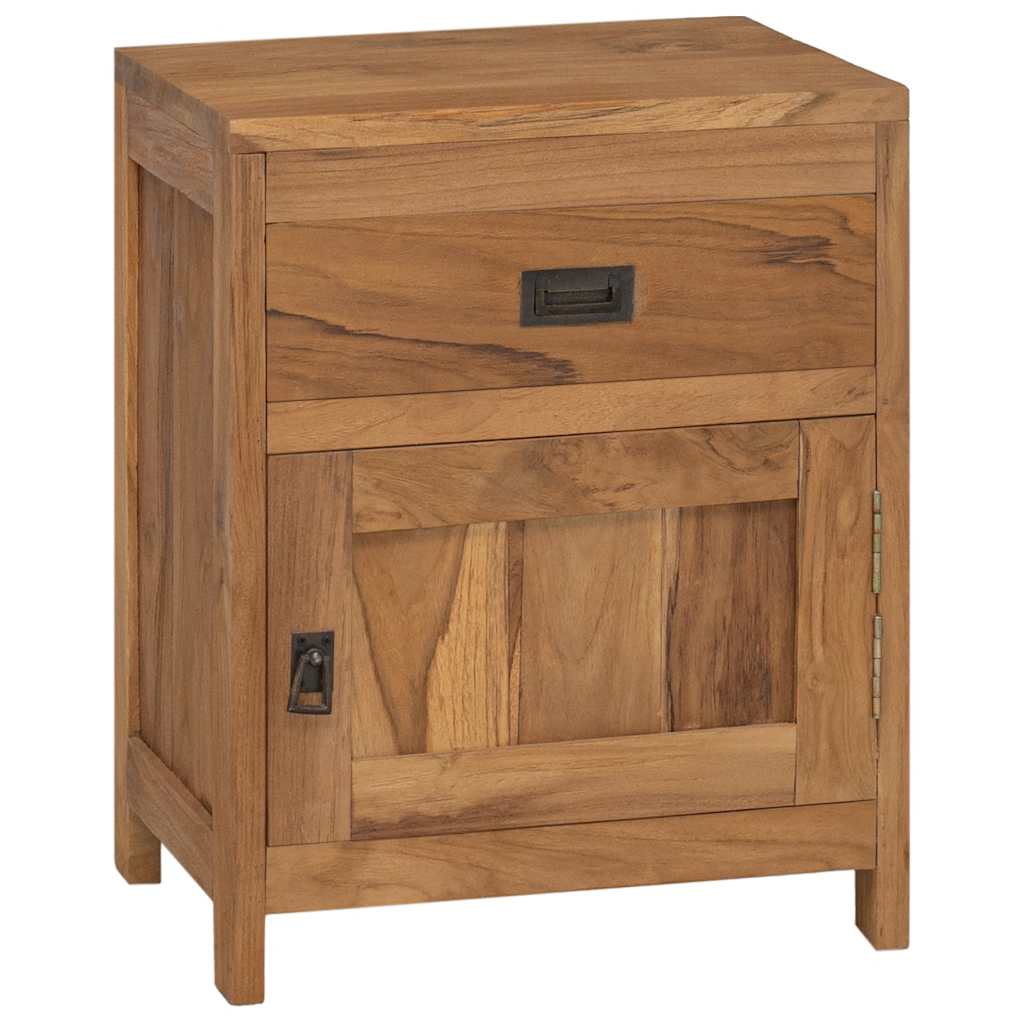 Table de chevet teck massif 40x30x50 cm