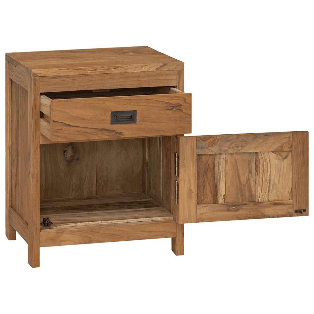 Table de chevet teck massif 40x30x50 cm