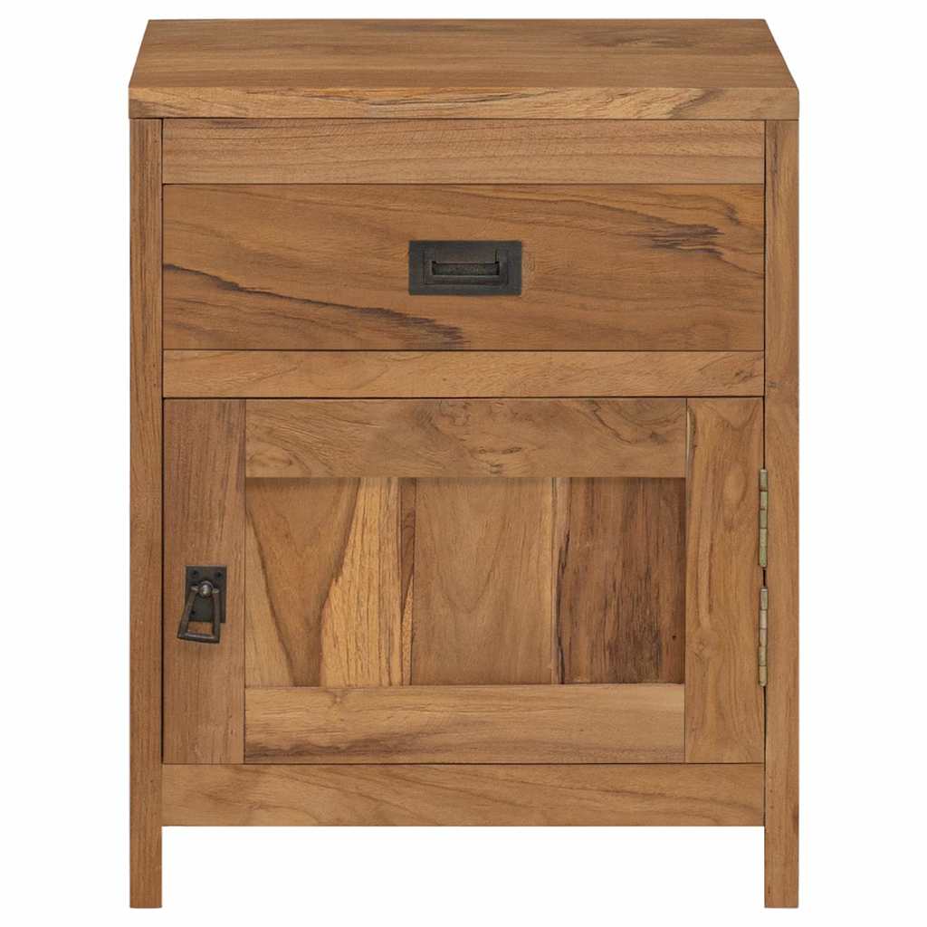 Table de chevet teck massif 40x30x50 cm