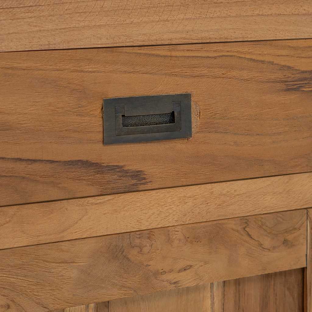 Table de chevet teck massif 40x30x50 cm