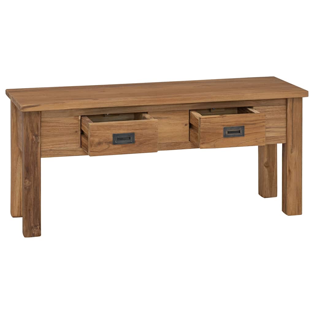 Banc d'entrée teck massif 90 x 30 x 40 cm - XIOS