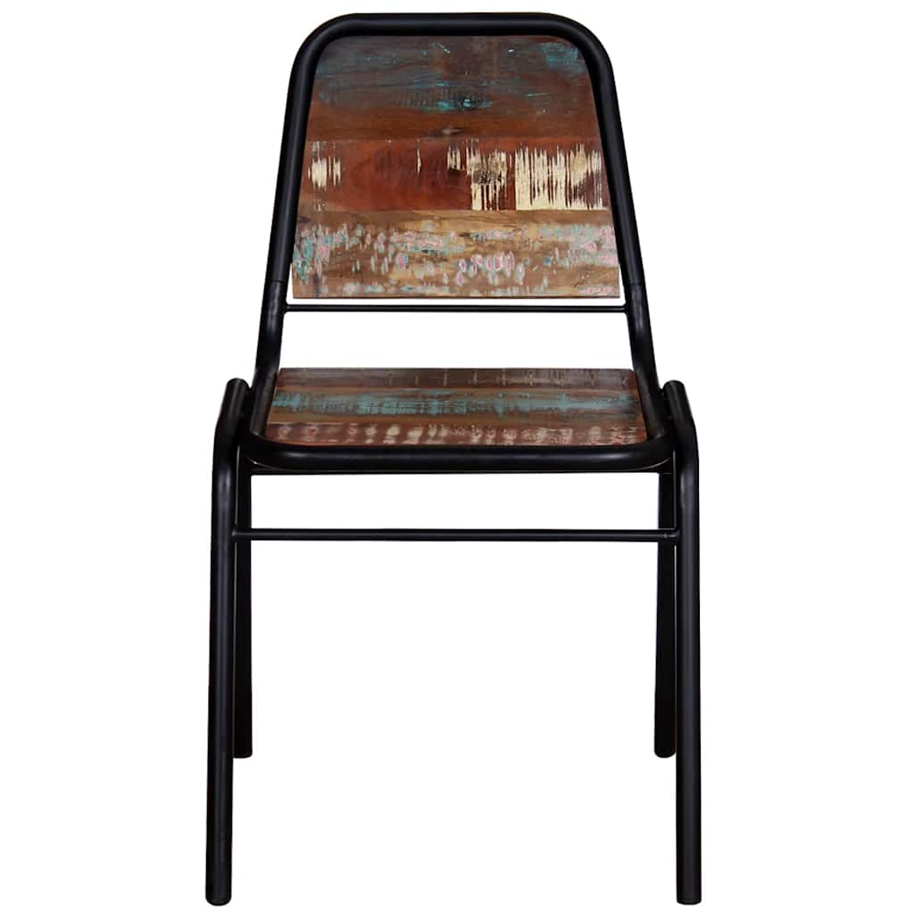 Chaises à manger lot de 6 bois de récupération solide - XIOS