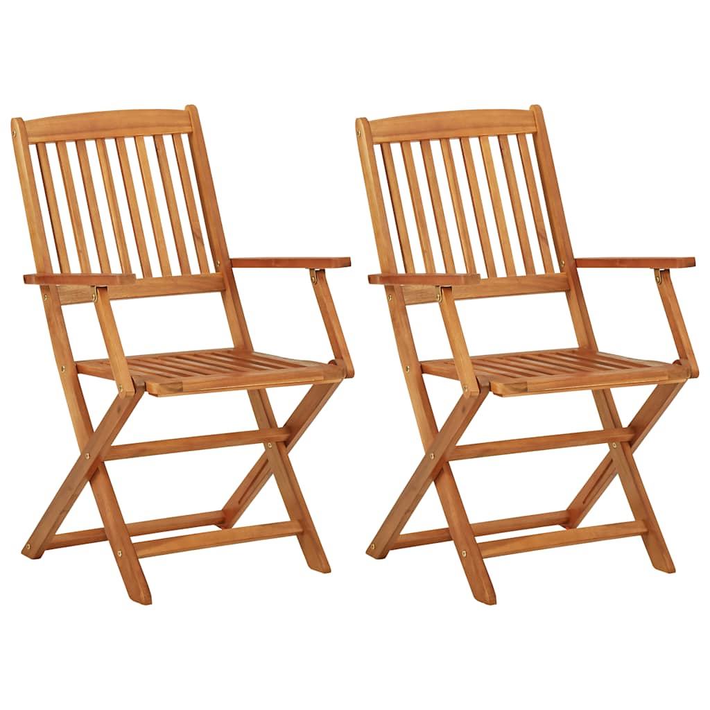 Mobilier de bistro pliable 3 pcs Bois d'acacia solide - XIOS