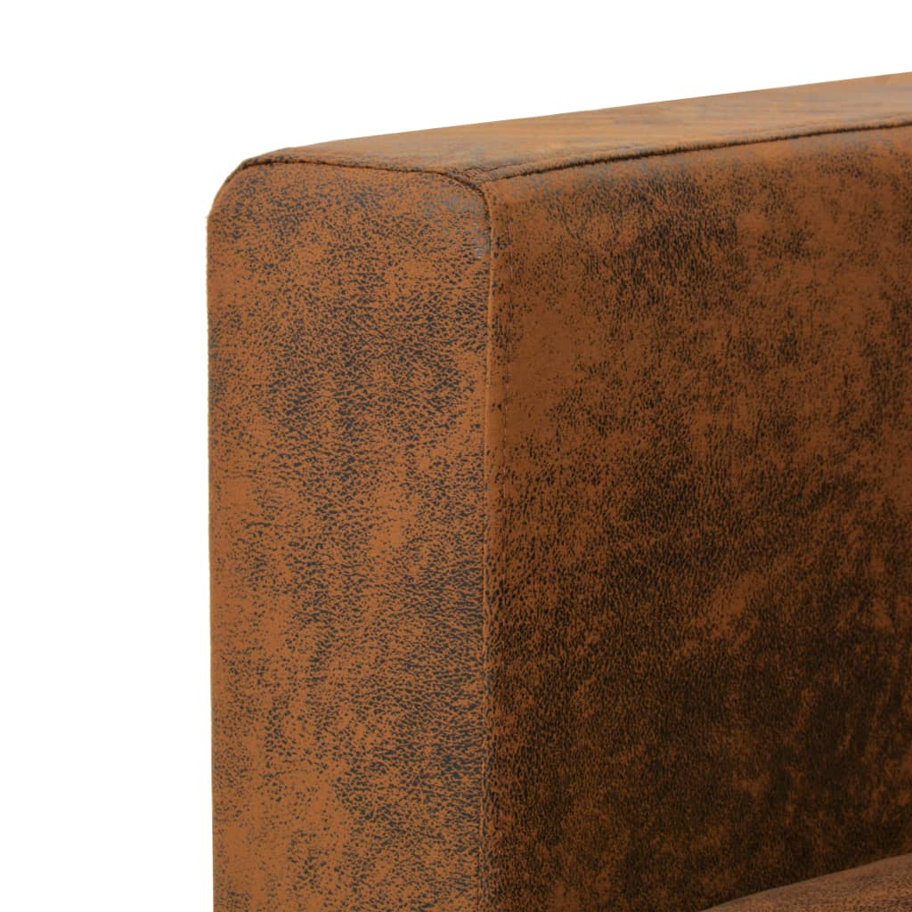 Canapé à 2 places 137x73x82 cm Cuir daim artificiel - XIOS