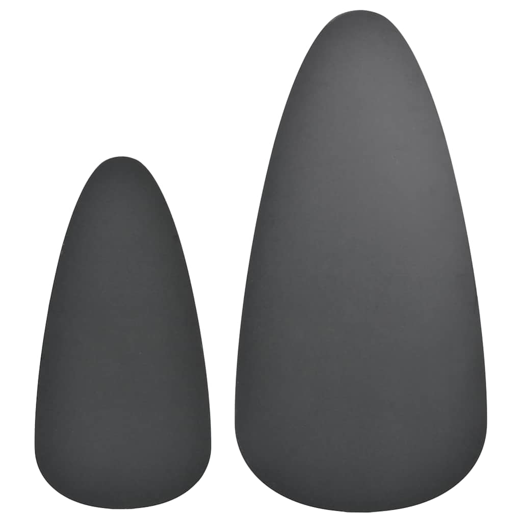 Ensemble de tables basses 2 pcs Bois de pin massif Noir - XIOS