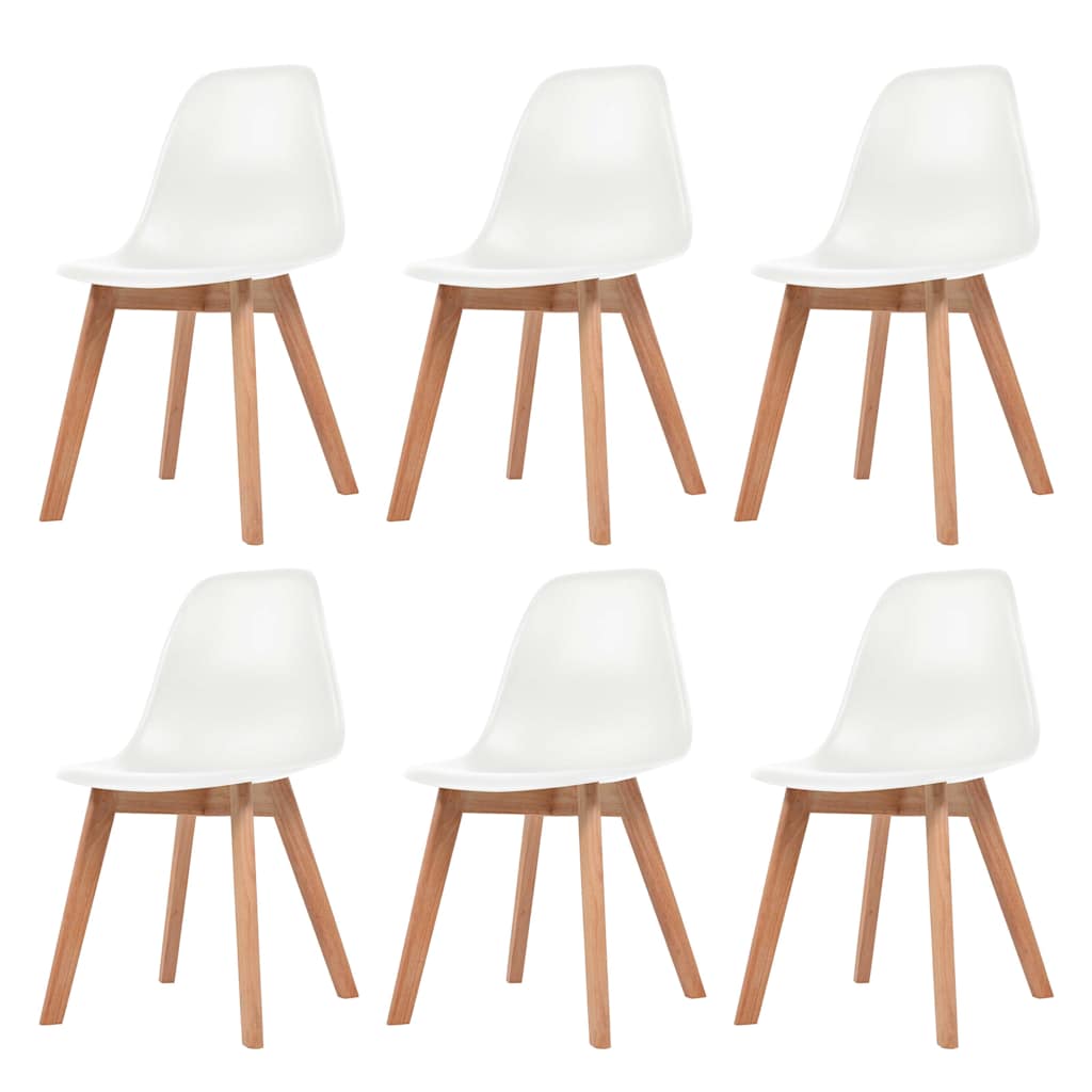 Chaises à manger lot de 6 Blanc Plastique - XIOS