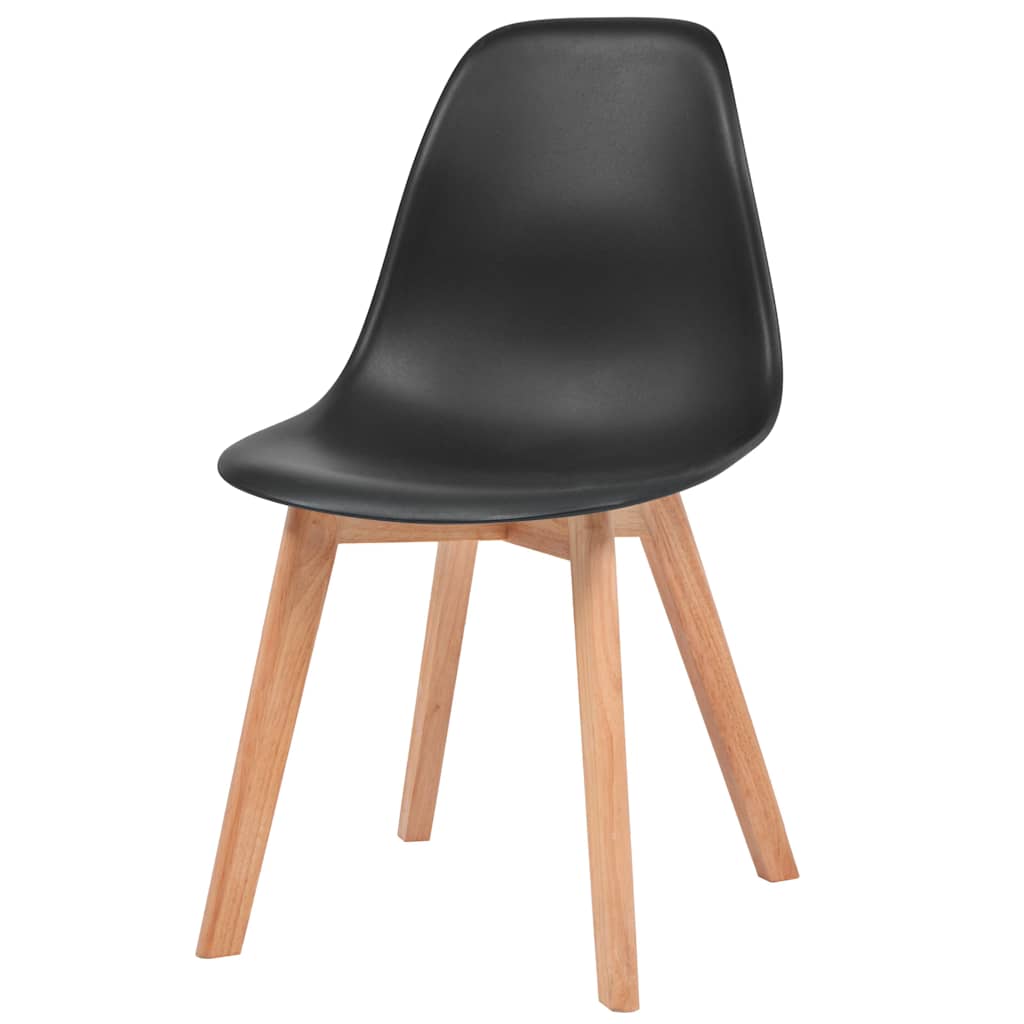 Chaises à manger lot de 6 Noir Plastique - XIOS