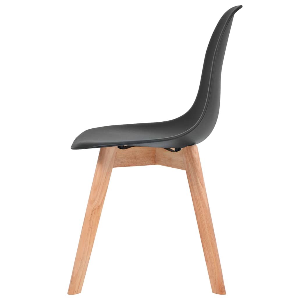 Chaises à manger lot de 6 Noir Plastique - XIOS