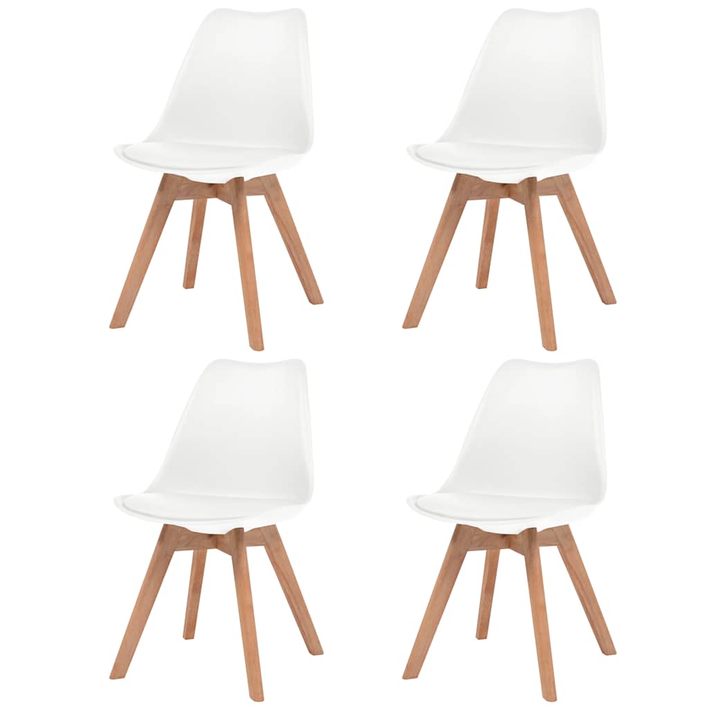 Chaises à manger lot de 4 Blanc Plastique - XIOS