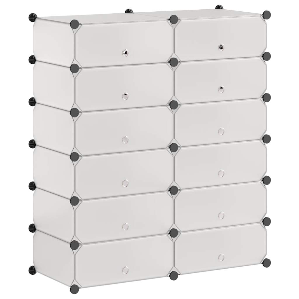 Armoire à chaussures avec 12 compartiments Blanc - XIOS