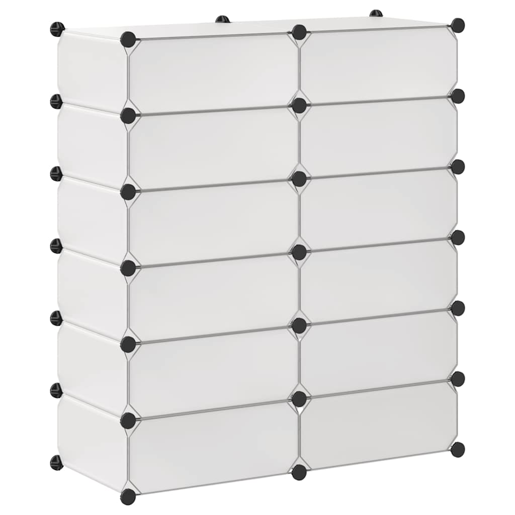 Armoire à chaussures avec 12 compartiments Blanc - XIOS