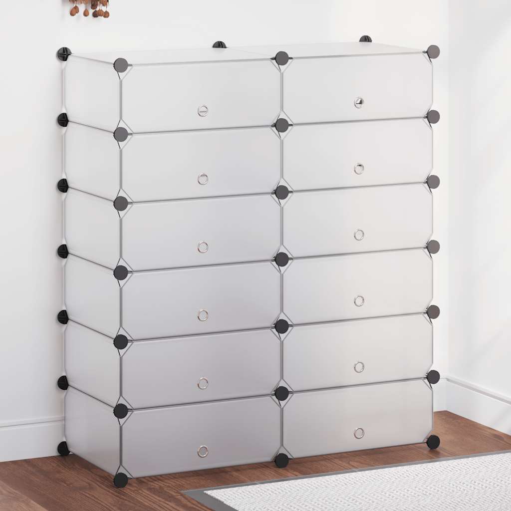 Armoire à chaussures avec 12 compartiments Blanc - XIOS