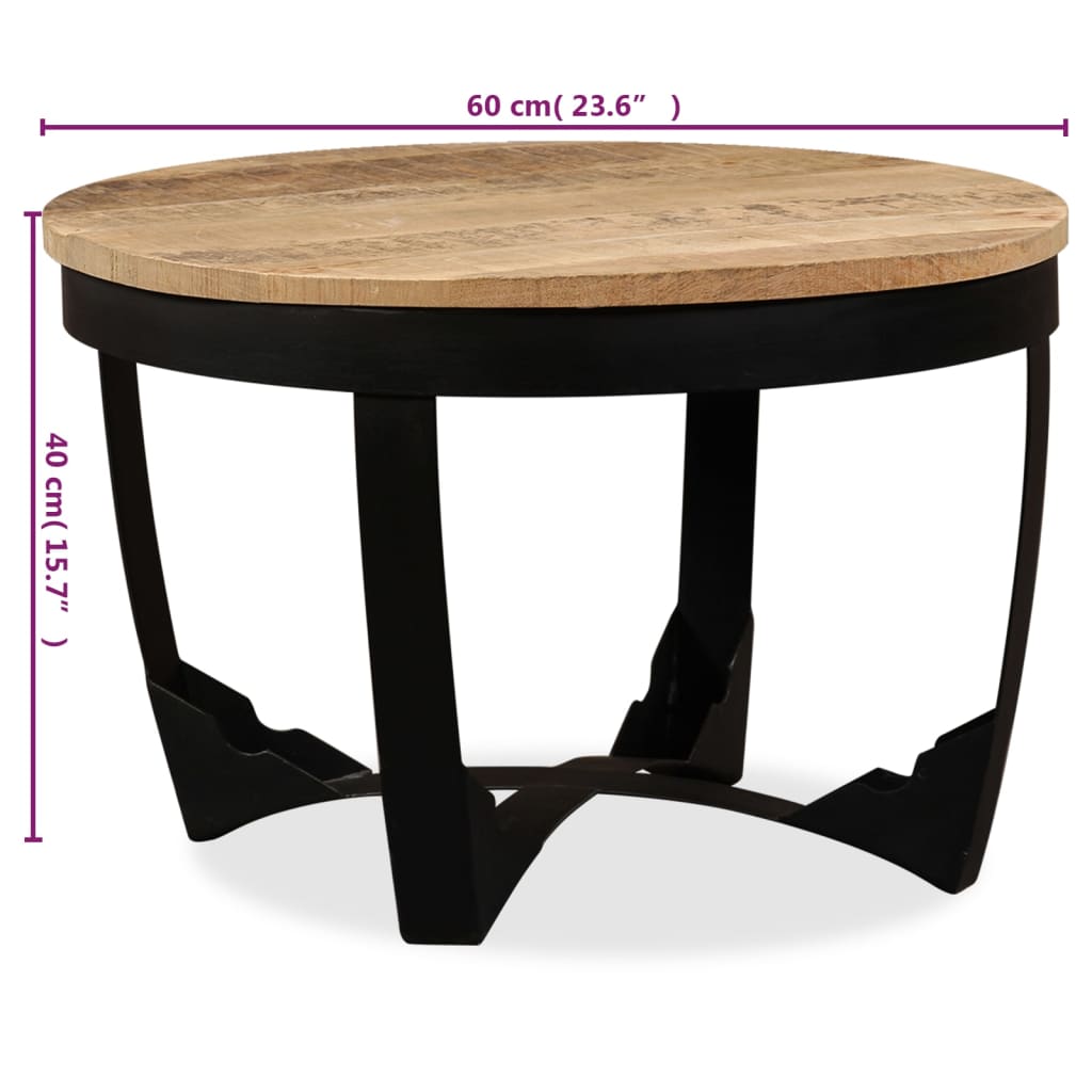 Table basse bois de manguier brut 60x40 cm - XIOS