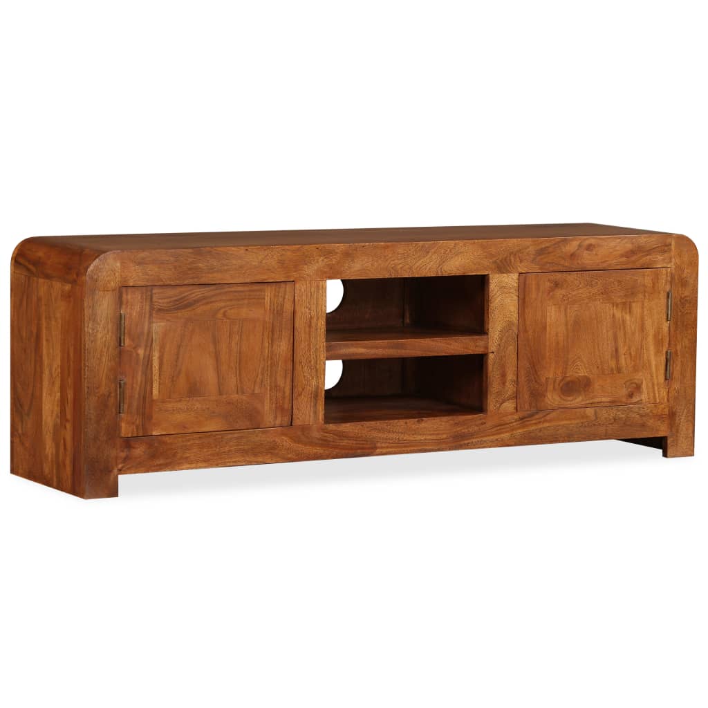 Meuble TV Bois massif avec finition miel 120 x 30 x 40 cm - XIOS