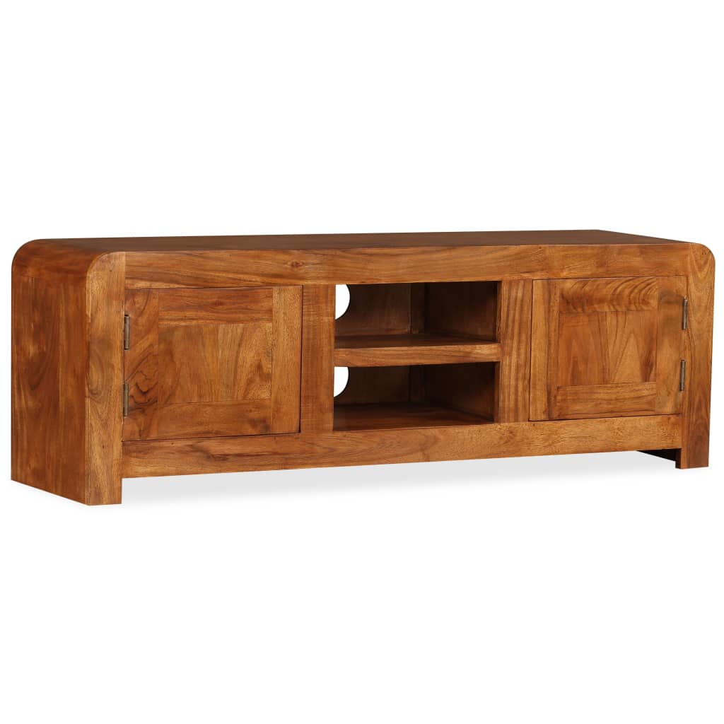 Meuble TV Bois massif avec finition miel 120 x 30 x 40 cm - XIOS