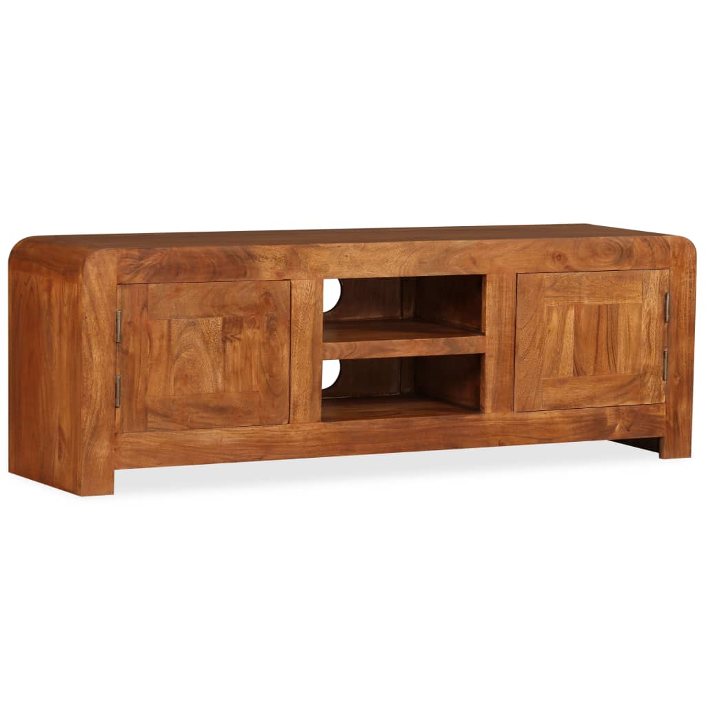 Meuble TV Bois massif avec finition miel 120 x 30 x 40 cm - XIOS