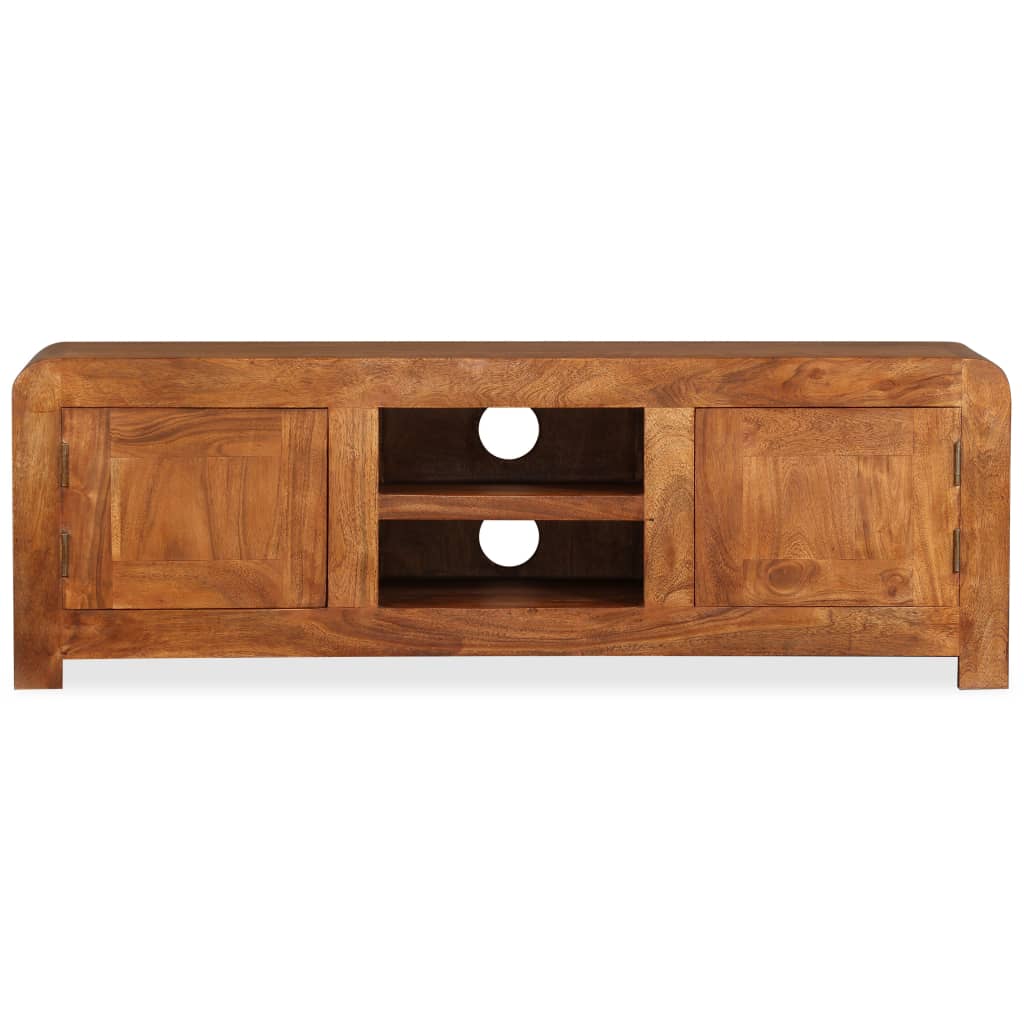 Meuble TV Bois massif avec finition miel 120 x 30 x 40 cm - XIOS