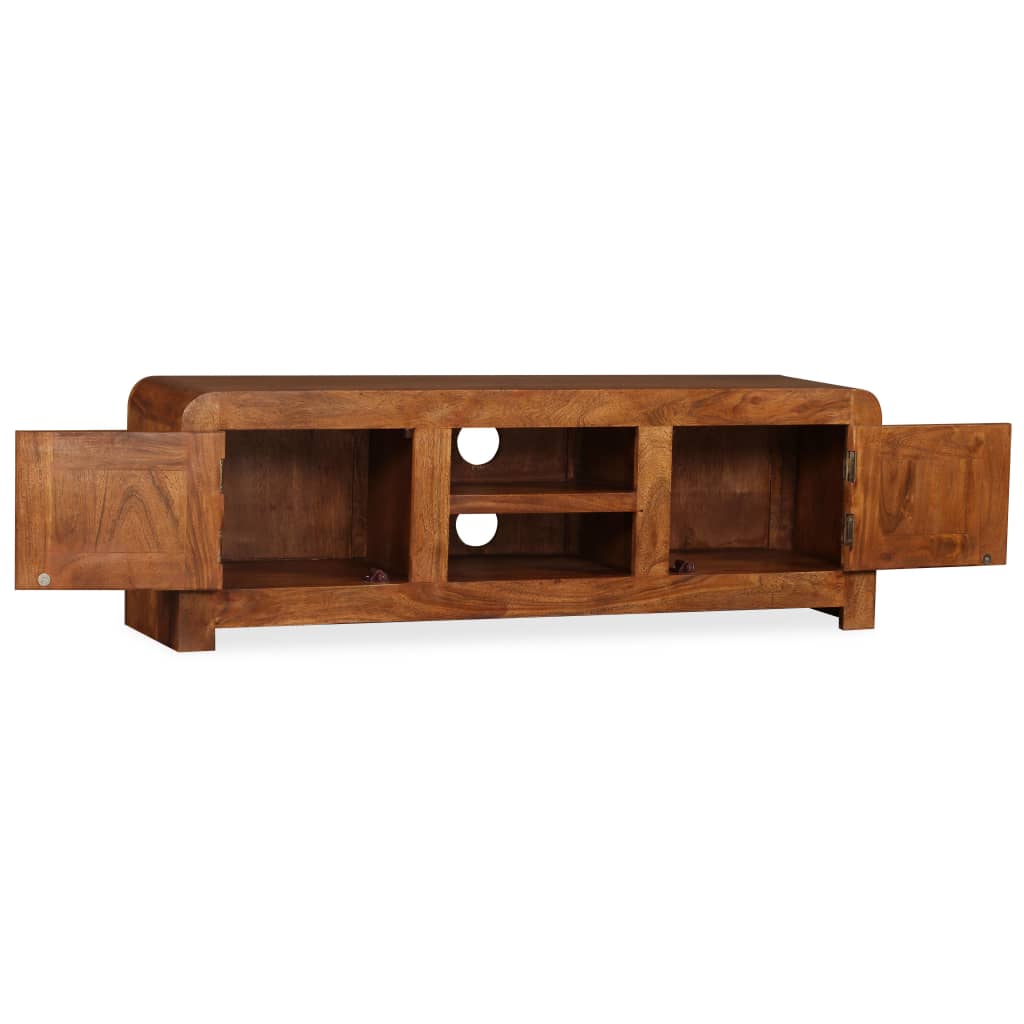 Meuble TV Bois massif avec finition miel 120 x 30 x 40 cm - XIOS