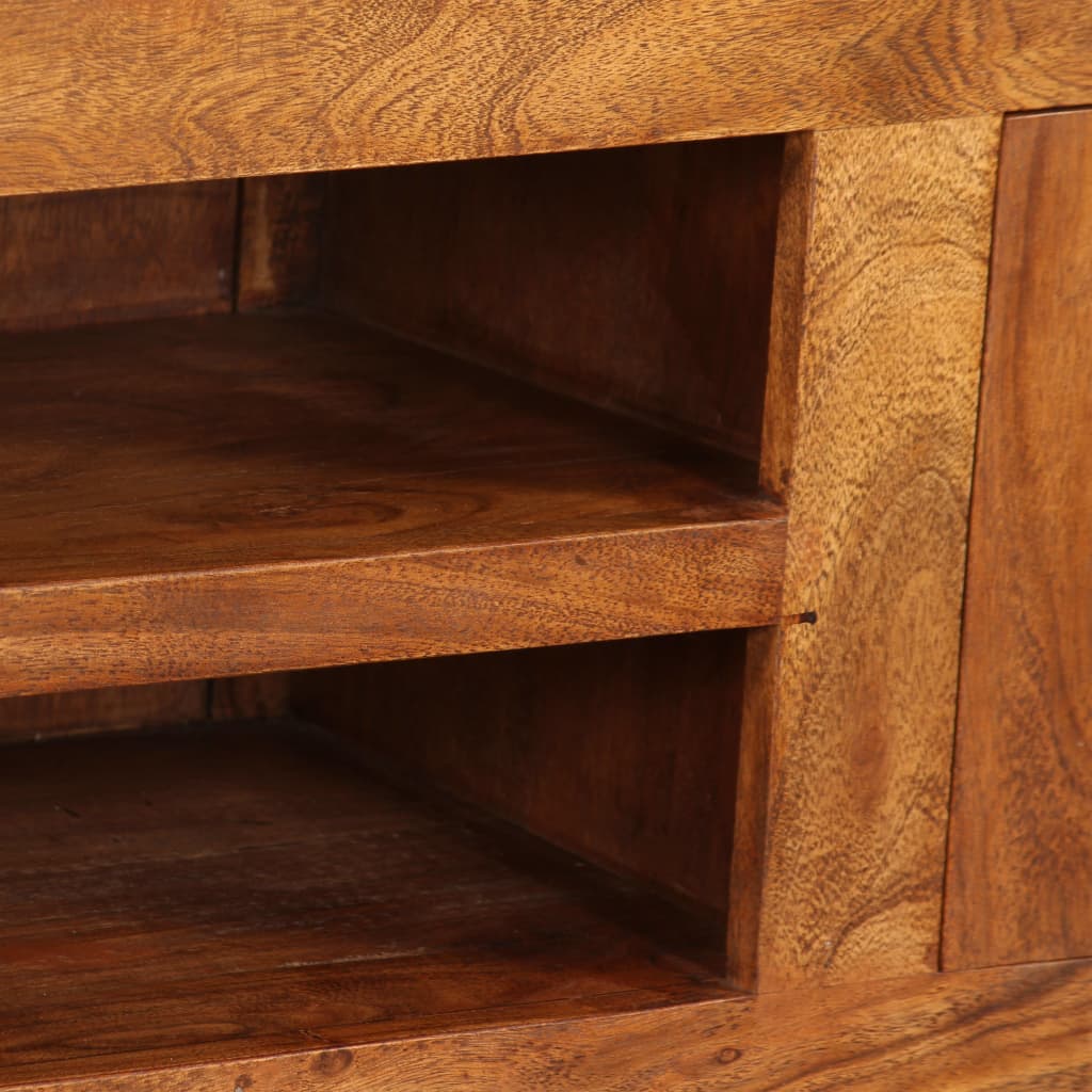 Meuble TV Bois massif avec finition miel 120 x 30 x 40 cm - XIOS
